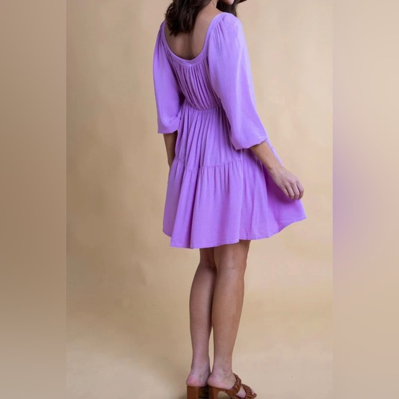 YANA K SERAPHINA MINI DRESS - LILAC SIZE SMALL - Picture 3 of 11